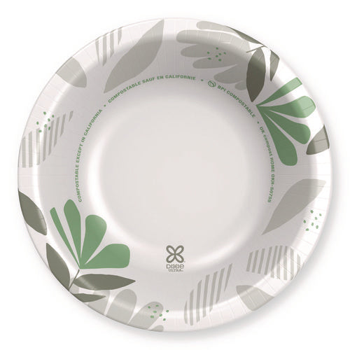 Image of Dixie® Pathways Heavyweight Paper Bowls, 20 Oz, White/green/burgundy, 125/pack
