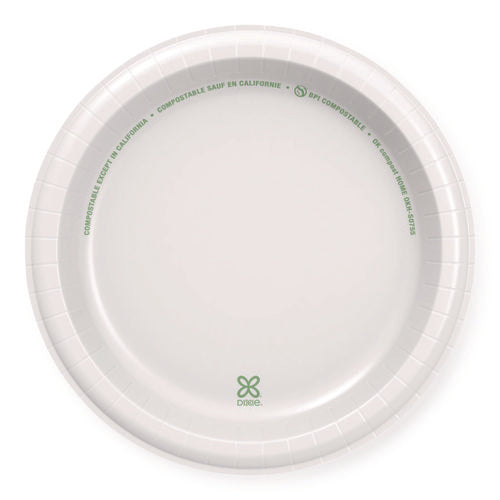 Image of Dixie® Paper Dinnerware, Plate, 8.5" dia, White, 125/Pack