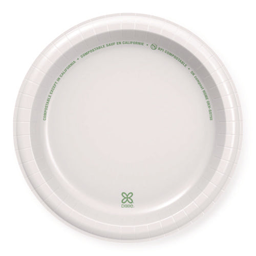 Image of Dixie® Paper Dinnerware, Plate, 8.5" dia, White, 125/Pack, 4/Carton