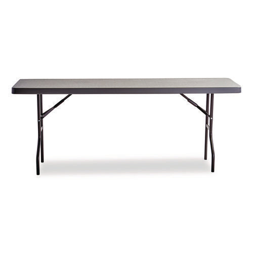 Image of Iceberg IndestrucTable Commercial Folding Table, Rectangular, 48" x 24" x 29", Charcoal Top, Charcoal Base/Legs