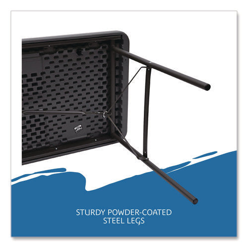Image of Iceberg IndestrucTable Commercial Folding Table, Rectangular, 48" x 24" x 29", Charcoal Top, Charcoal Base/Legs