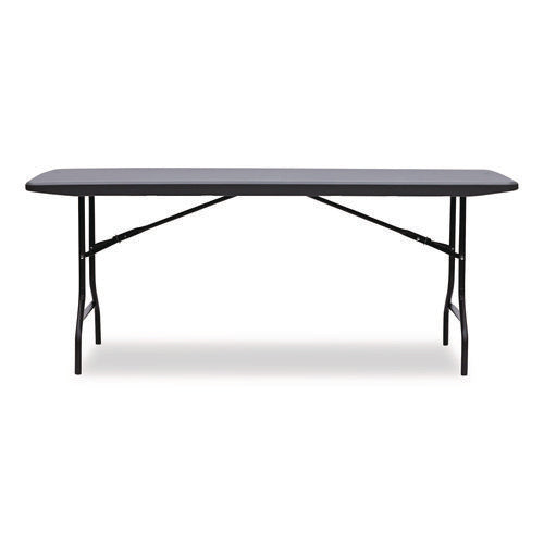 Image of Iceberg IndestrucTable Commercial Folding Table, Rectangular, 72" x 30" x 29", Charcoal Top, Charcoal Base/Legs