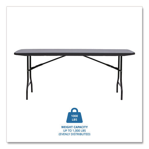 Image of Iceberg IndestrucTable Commercial Folding Table, Rectangular, 72" x 30" x 29", Charcoal Top, Charcoal Base/Legs