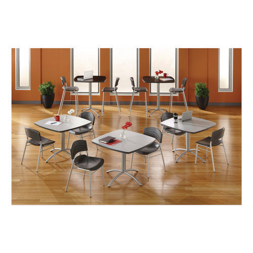 Image of Iceberg CafeWorks Cafe-Height Table, Square, 36" x 36" x 30", Gray/Silver