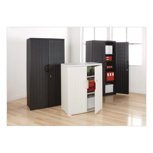Image of Iceberg Rough n Ready Storage Cabinet, Four-Shelf, 36w x 22d x 72h, Black
