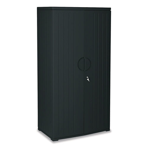 Image of Iceberg Rough n Ready Storage Cabinet, Four-Shelf, 36w x 22d x 72h, Black