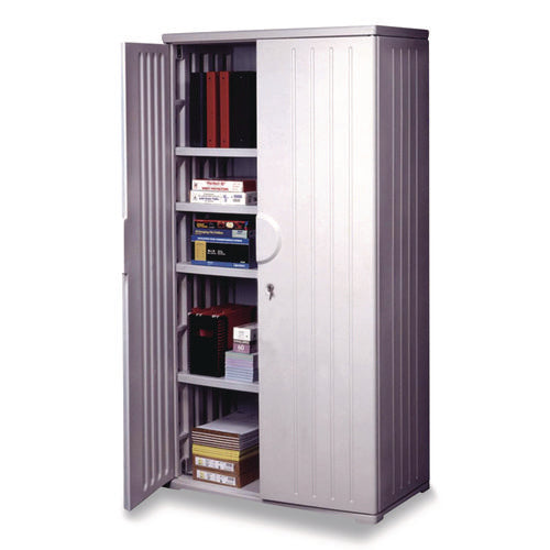 Image of Iceberg Rough n Ready Storage Cabinet, Four-Shelf, 36w x 22d x 72h, Platinum