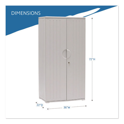 Image of Iceberg Rough n Ready Storage Cabinet, Four-Shelf, 36w x 22d x 72h, Platinum