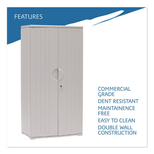 Image of Iceberg Rough n Ready Storage Cabinet, Four-Shelf, 36w x 22d x 72h, Platinum