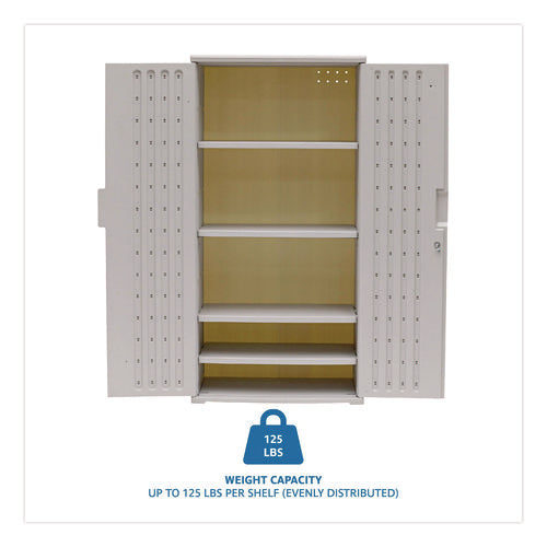 Image of Iceberg Rough n Ready Storage Cabinet, Four-Shelf, 36w x 22d x 72h, Platinum