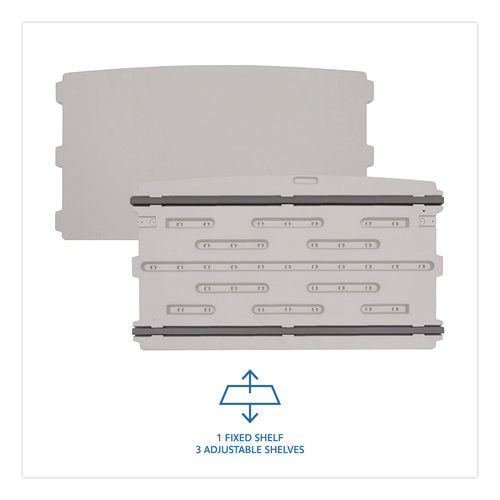 Image of Iceberg Rough n Ready Storage Cabinet, Four-Shelf, 36w x 22d x 72h, Platinum
