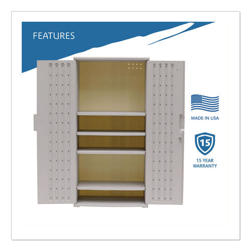 Image of Iceberg Rough n Ready Storage Cabinet, Four-Shelf, 36w x 22d x 72h, Platinum
