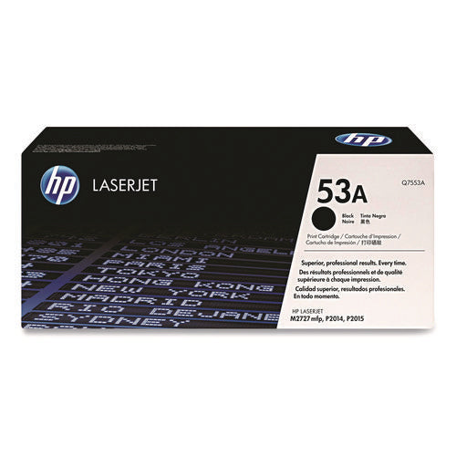 Image of HP HP 53a, (q7553a) Black Original Laserjet Toner Cartridge
