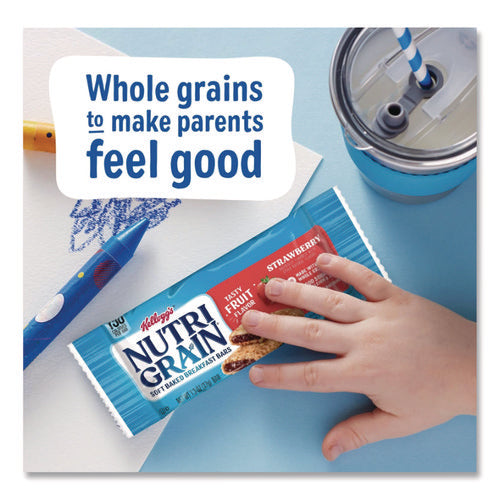 Image of Kellogg's® Nutri-Grain Soft Baked Breakfast Bars, Strawberry, Indv Wrapped 1.3 Oz Bar, 16/box