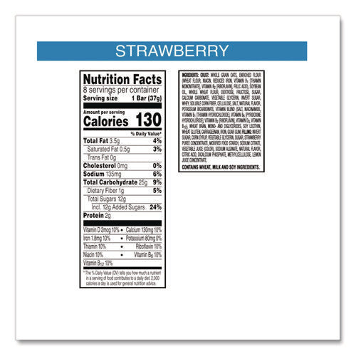 Image of Kellogg's® Nutri-Grain Soft Baked Breakfast Bars, Strawberry, Indv Wrapped 1.3 Oz Bar, 16/box