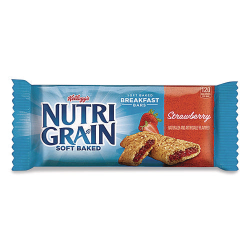 Image of Kellogg's® Nutri-Grain Soft Baked Breakfast Bars, Strawberry, 1.3 oz, 8/Box
