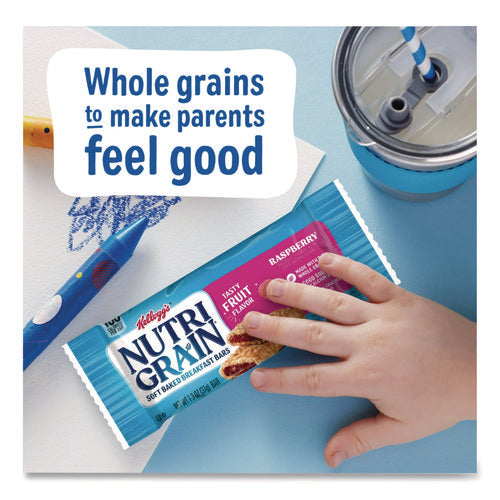 Image of Kellogg's® Nutri-Grain Soft Baked Breakfast Bars, Raspberry, Indv Wrapped 1.3 Oz Bar, 16/box