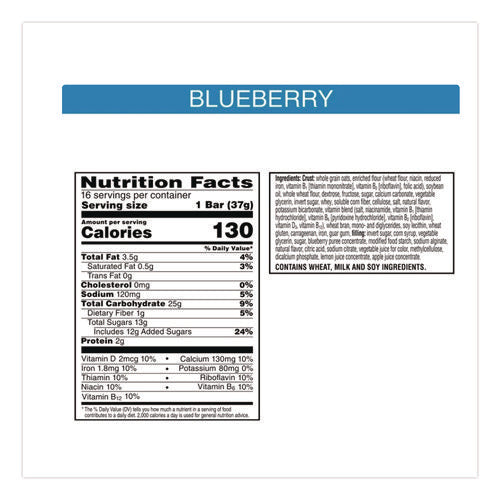 Image of Kellogg's® Nutri-Grain Soft Baked Breakfast Bars, Blueberry, Indv Wrapped 1.3 Oz Bar, 16/box