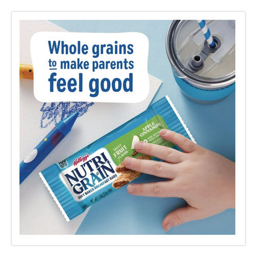Image of Kellogg's® Nutri-Grain Soft Baked Breakfast Bars, Apple-Cinnamon, Indv Wrapped 1.3 Oz Bar, 16/box