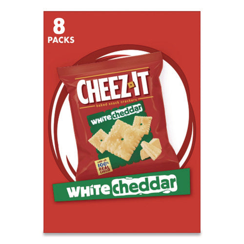Image of Sunshine® Cheez-It Crackers, 1.5 Oz Single-Serving Snack Bags, White Cheddar, 8/box