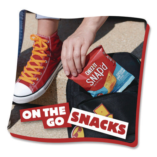 Image of Sunshine® Cheez-It Snap'd Crackers, Cheddar Sour Cream And Onion, 2.2 Oz Pouch, 6/pack