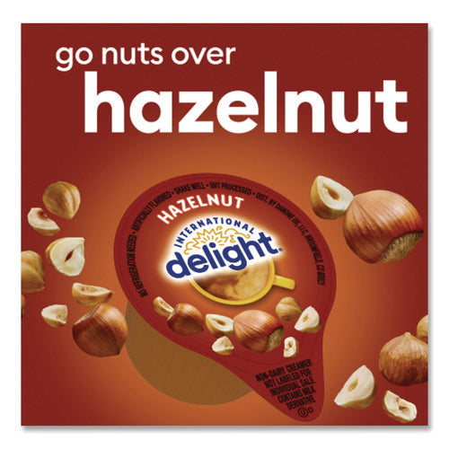 Image of International Delight® Flavored Liquid Non-Dairy Coffee Creamer, Hazelnut, 0.44 oz Mini Cups, 48/Box