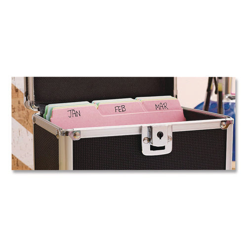 Image of Vaultz® Locking Index Card File, Holds 550 5 X 8 Cards, 8.75 X 5.5 X 5.75, Black