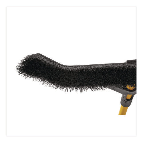 Image of Rubbermaid® Commercial Maximizer Push-To-Center Broom, Poly Bristles, 18 X 58.13, Steel Handle, Yellow/black