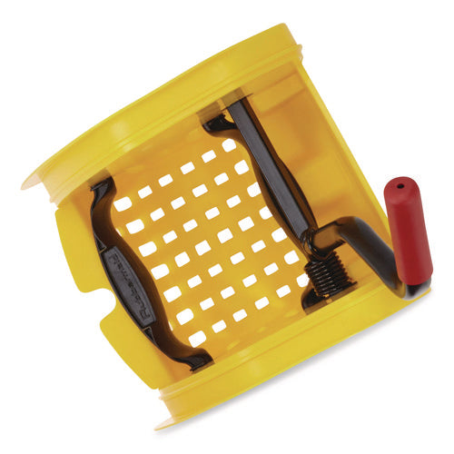 Image of Rubbermaid® Commercial Wavebrake 2.0 Wringer, Down-Press, Plastic, Yellow