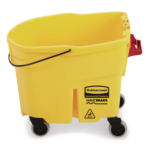 Image of Rubbermaid® Commercial Wavebrake 2.0 Bucket, 8.75 Gal, Plastic, Yellow