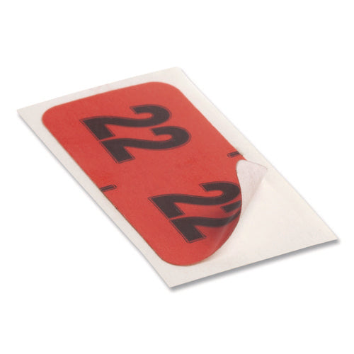 Image of Smead Yearly End Tab File Folder Labels, 22, 0.75 X 1.5, Red, 500 Labels/roll