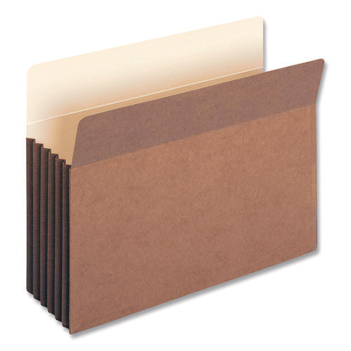 Image of Smead Redrope Drop-Front File Pockets with Fully Lined Gussets, 5.25" Expansion, Letter Size, Redrope, 10/Box