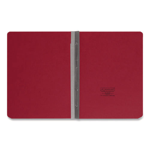 Image of Smead Prong Fastener Pressboard Report Cover, Side Opening, Two-Piece Prong Fastener, 3" Capacity, 8.5 x 11, Bright Red, 25/Box