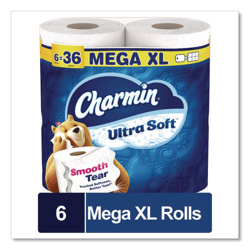 Image of Charmin® Ultra Soft Bathroom Tissue, Septic-Safe, 2-Ply, White, 336 Sheets/Roll, 18 Rolls/Carton