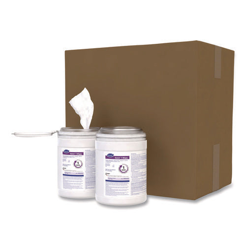 Image of Diversey Oxivir 1 Wipes, 1-Ply, 6 x 7, 160/Canister, 12 Canisters/Carton