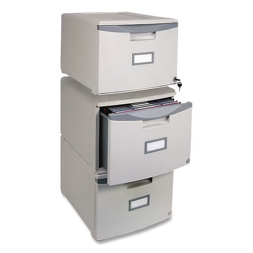 Image of Storex Stackable Storage Drawer, 14.8" X 18.3" X 12.8", Gray