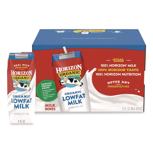 Image of Horizon Organic Low Fat Milk, 1% Plain, 8 Oz, 18/carton