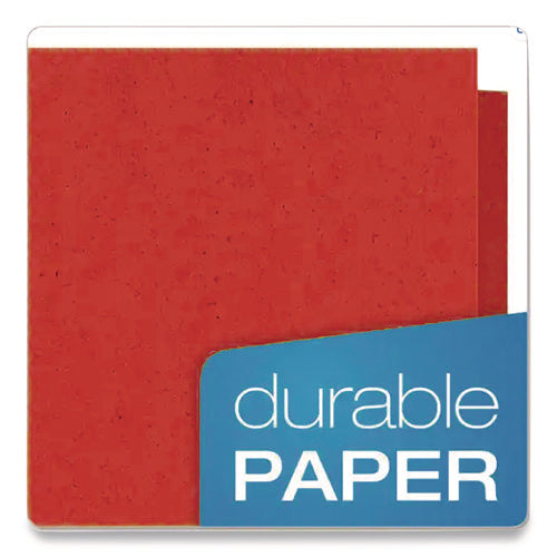 Image of Oxford Earthwise By Oxford 100% Recycled Paper Twin-Pocket Portfolio, 100-Sheet Capacity, 11 X 8.5, Red, 10/pack