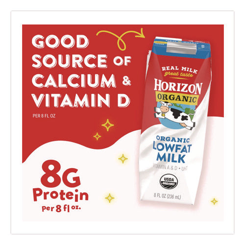 Image of Horizon Organic Low Fat Milk, 1% Plain, 8 Oz, 18/carton