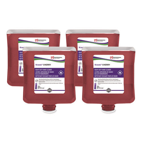 Image of SC Johnson Professional® Kresto Cherry Heavy Duty Hand Cleaner Manual Cartridge Refill, Cherry Scent, 2 L, 4/Carton