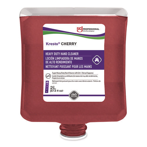 Image of SC Johnson Professional® Kresto Cherry Heavy Duty Hand Cleaner Manual Cartridge Refill, Cherry Scent, 2 L, 4/Carton