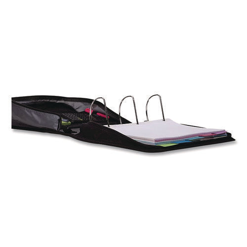 Image of Case it King Size Mighty Zip Tab Binder, 3 Rings, 4" Capacity, 11 X 8.5, Red