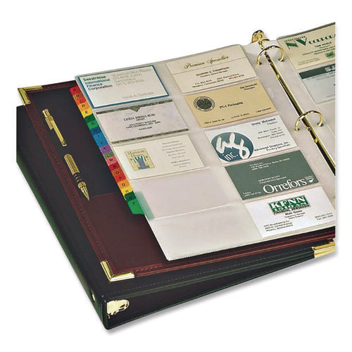 Image of Cardinal® Poly Business Card Refill Pages, Clear, 20 Cards/Sheet, 10 Sheets/Pack