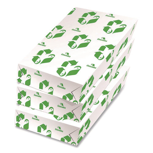 Image of Cascades® Enviro100 Copy Paper, 92 Bright, 20 lb Bond Weight, 8.5 x 14, White, 500 Sheets/Ream, 10 Reams/Carton