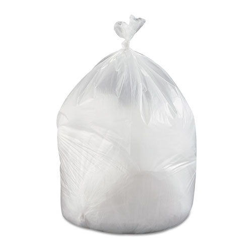 Image of Inteplast Group High-Density Commercial Can Liner Value Pack, 60 gal, 19 mic, 38" x 58", Clear, Interleaved Roll, 25 Bags/Roll, 6 Rolls/CT