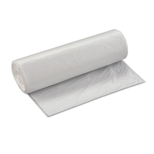 Image of Inteplast Group High-Density Commercial Can Liner Value Pack, 33 gal, 14 mic, 33" x 39", Clear, Interleaved Roll, 25 Bags/Roll, 10 Rolls/CT