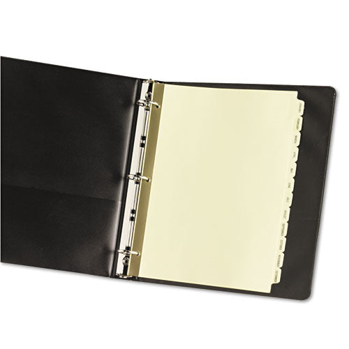 Image of Avery® Preprinted Laminated Tab Dividers with Gold Reinforced Binding Edge, 12-Tab, Jan. to Dec., 11 x 8.5, Buff, 1 Set