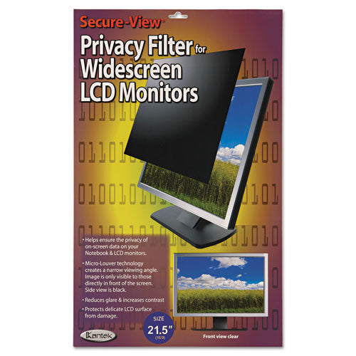 Image of Kantek Secure View LCD Monitor Privacy Filter for 21.5" Widescreen Flat Panel Monitor, 16:9 Aspect Ratio