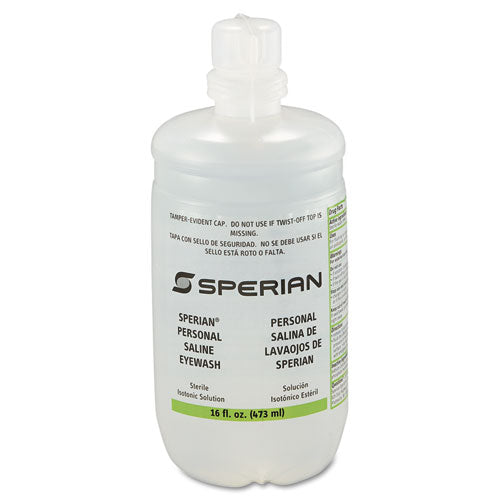 Image of Honeywell Saline Personal Eyewash Bottles, 16 Oz Bottle, 12/carton