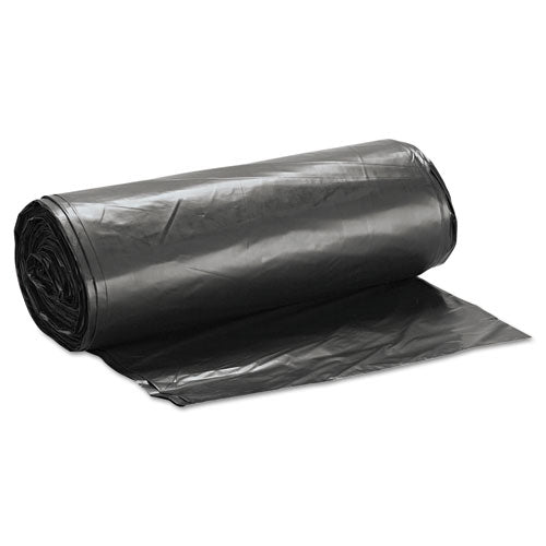 Image of Inteplast Group Low-Density Commercial Can Liners, 60 gal, 1.4 mil, 38" x 58", Black, Interleaved Roll, 20 Bags/Roll, 5 Rolls/Carton